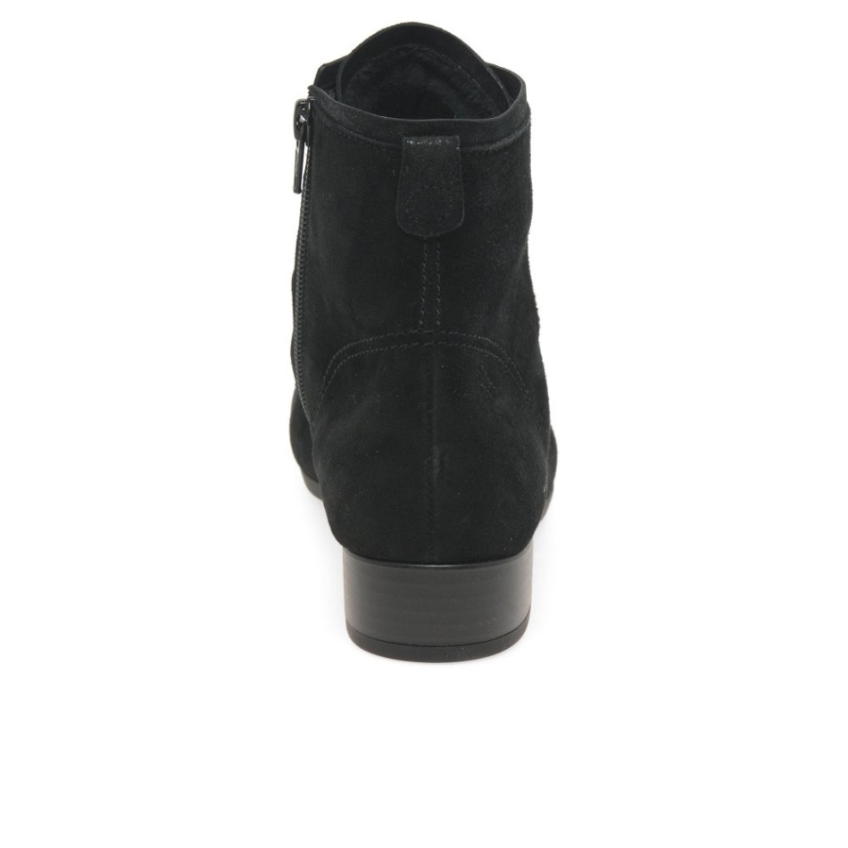 Gabour | Bottines Bateau Exclusives En Daim Noir Pour Femmes
